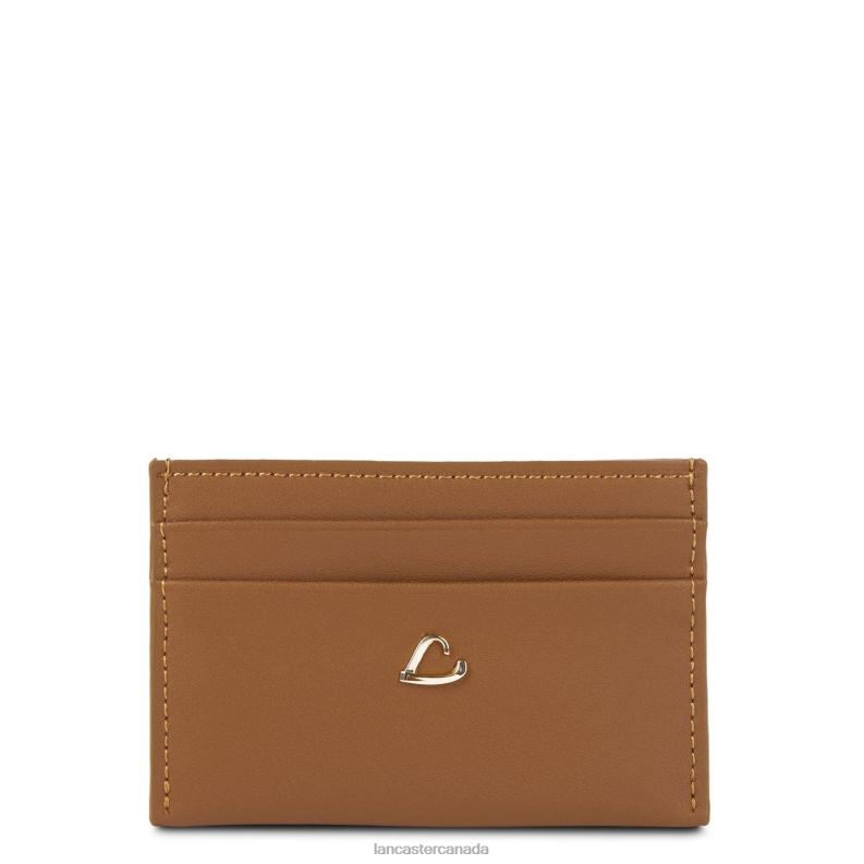 Women Card Holder City Philos 4J6H4699 Accessory Noisette Lancaster Paris