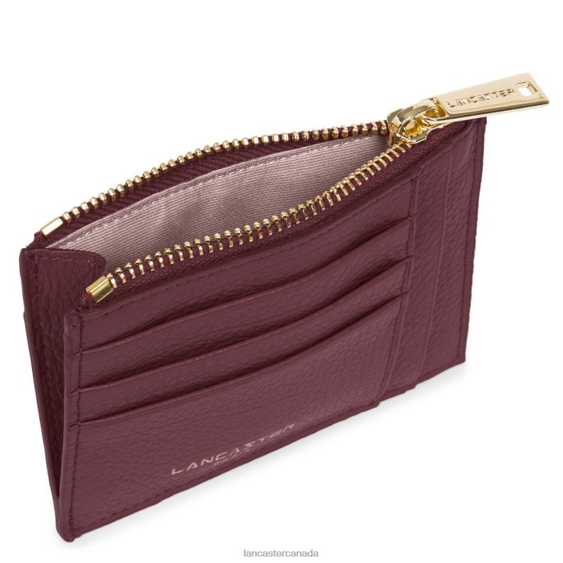 Women Card Holder Dune Fashion 4J6H826 Accessory Pourpre Lancaster Paris