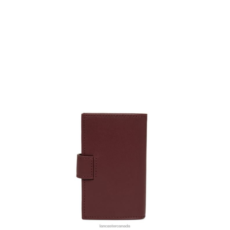 Women Card Holder Smooth 4J6H4778 Accessory Bordeaux Lancaster Paris
