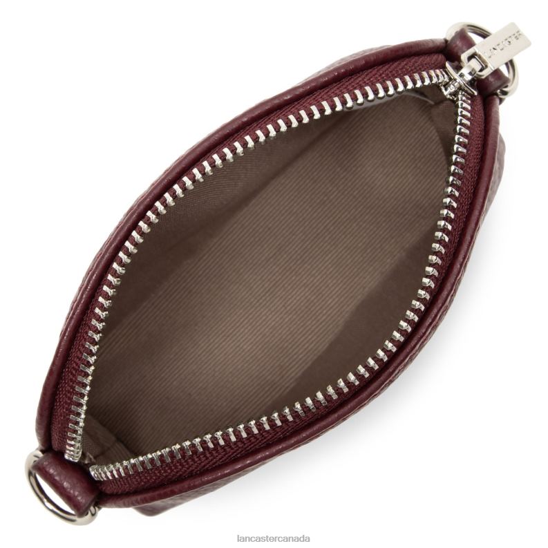 Women Small Coin Purse Foulonne Pm 4J6H4812 Accessory Pourpre Lancaster Paris