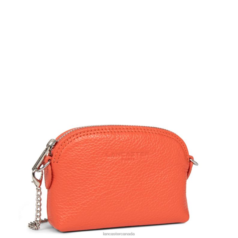 Women Small Coin Purse Foulonne Pm 4J6H4818 Accessory Orange Lancaster Paris
