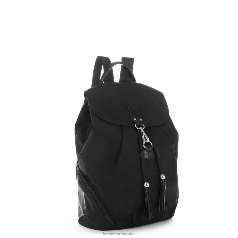 Women Backpack Basic Pompon 4J6H4583 Bag Noir Lancaster Paris
