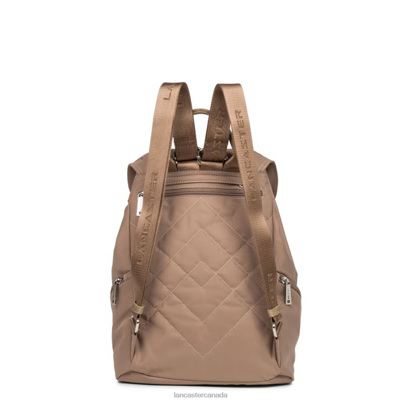 Women Backpack Basic Pompon 4J6H4585 Bag Nude-Champagne Lancaster Paris
