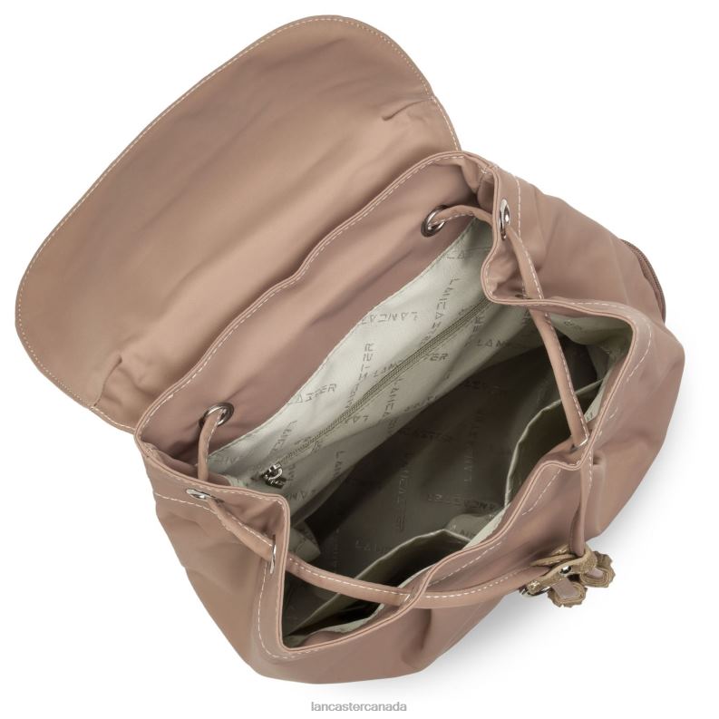 Women Backpack Basic Pompon 4J6H4585 Bag Nude-Champagne Lancaster Paris