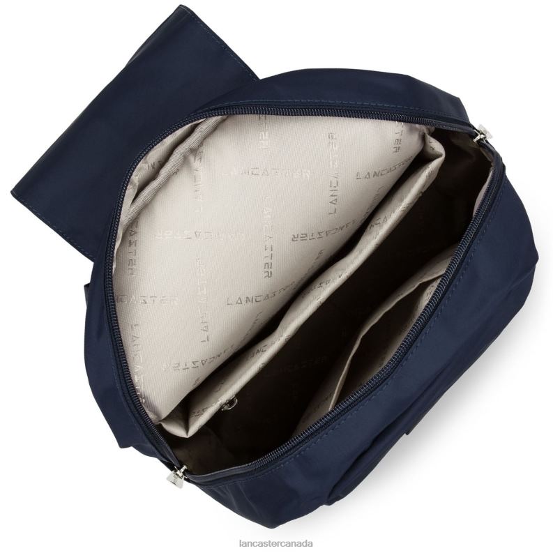 Women Backpack Basic Verni 4J6H4135 Bag Bleu Fonce Lancaster Paris