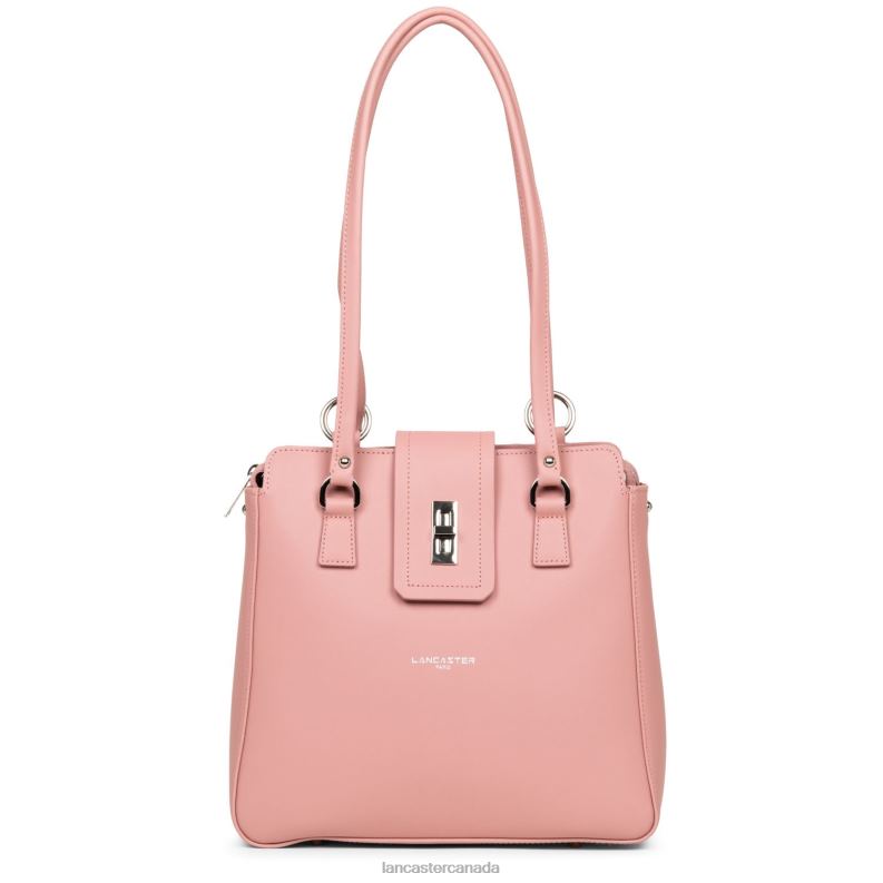 Women Backpack City Mae 4J6H4648 Bag Rose Cendre Lancaster Paris