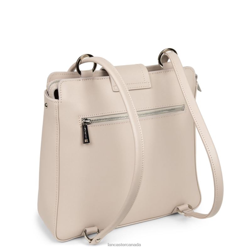 Women Backpack City Mae 4J6H4652 Bag Galet Rose Lancaster Paris