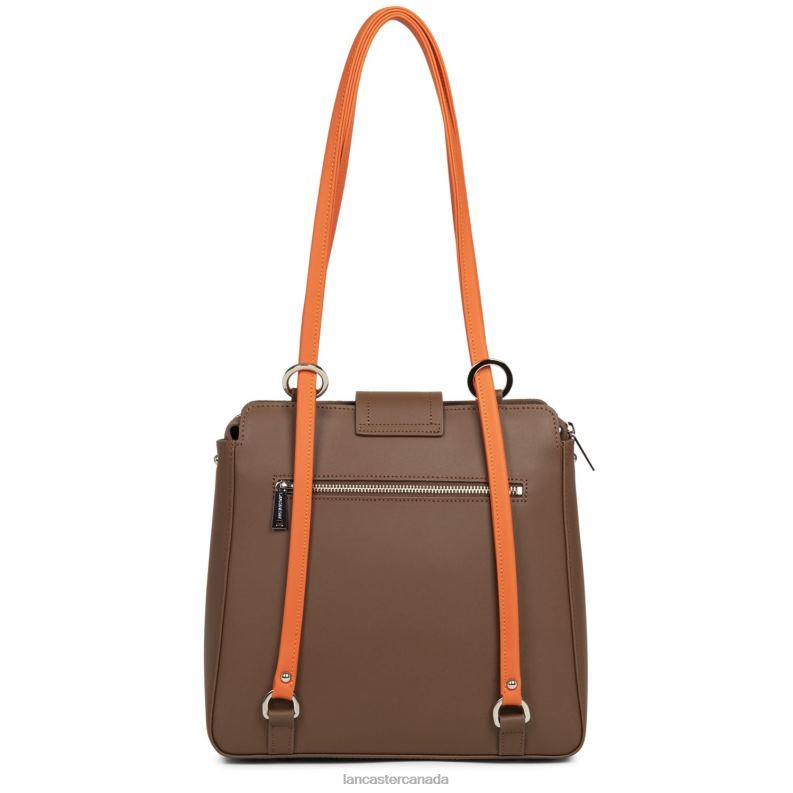 Women Backpack City Mae 4J6H4654 Bag Vison-Orange Lancaster Paris