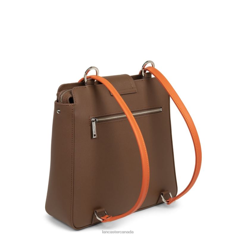 Women Backpack City Mae 4J6H4654 Bag Vison-Orange Lancaster Paris