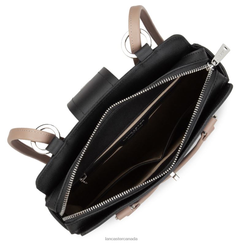 Women Backpack City Mae 4J6H4655 Bag Noir-Nude Lancaster Paris