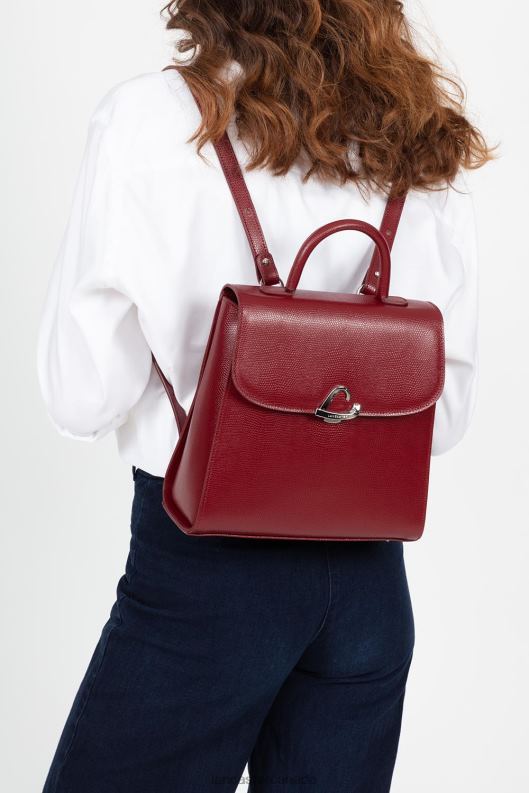 Women Backpack Lucertola 4J6H4622 Bag Carmin Lancaster Paris