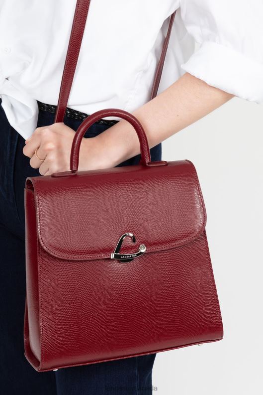 Women Backpack Lucertola 4J6H4622 Bag Carmin Lancaster Paris