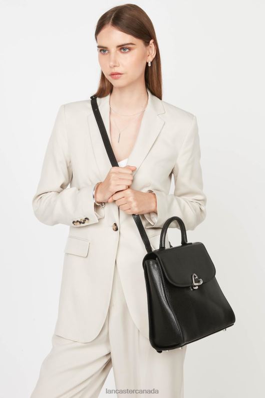 Women Backpack Lucertola 4J6H4624 Bag Noir Lancaster Paris