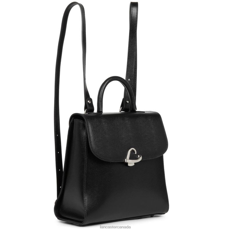 Women Backpack Lucertola 4J6H4624 Bag Noir Lancaster Paris