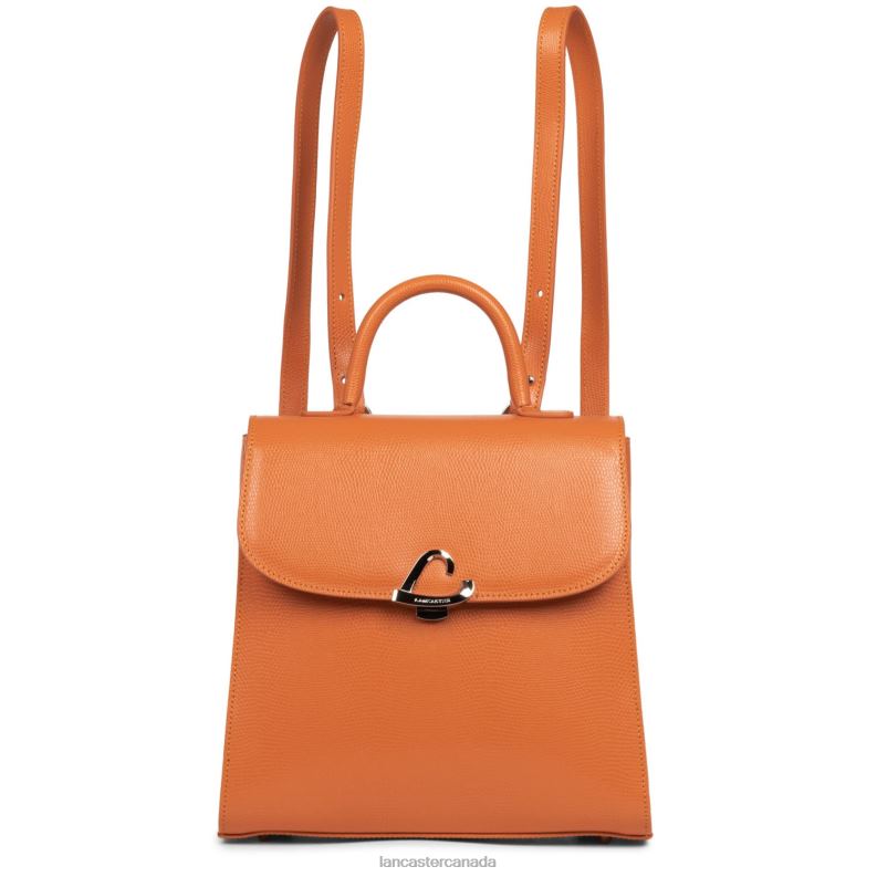 Women Backpack Lucertola 4J6H4625 Bag Orange Lancaster Paris