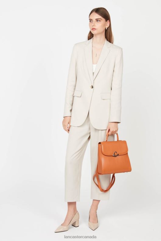 Women Backpack Lucertola 4J6H4625 Bag Orange Lancaster Paris
