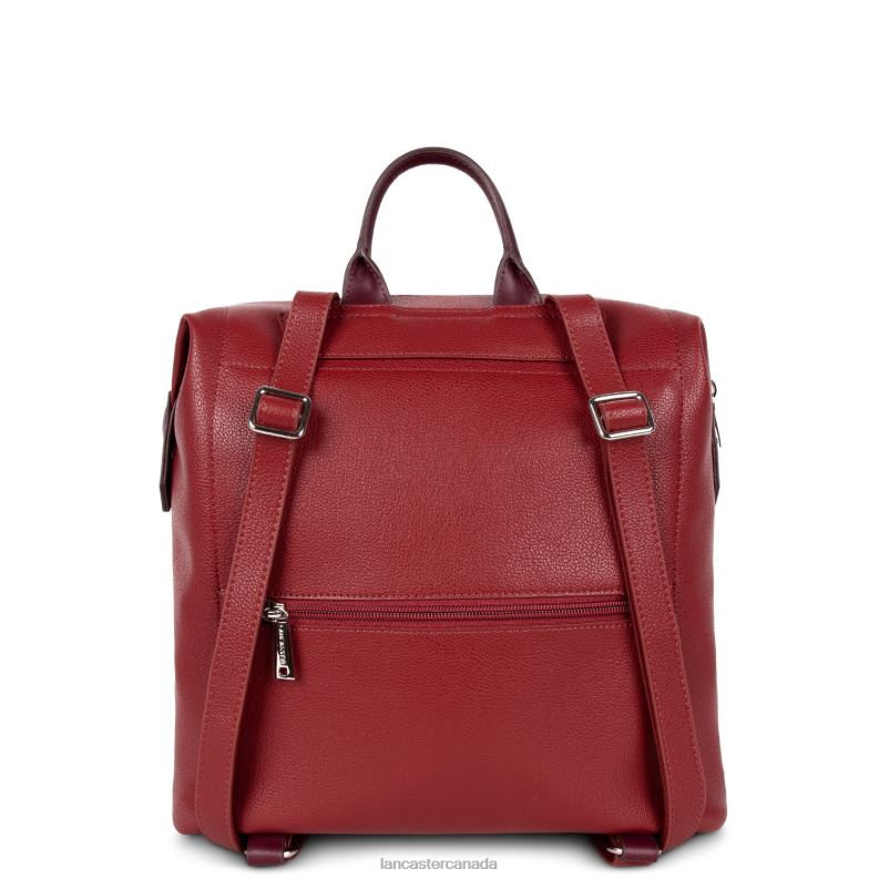 Women Backpack Maya 4J6H4635 Bag Carmin-Framboise-Pourpre Lancaster Paris