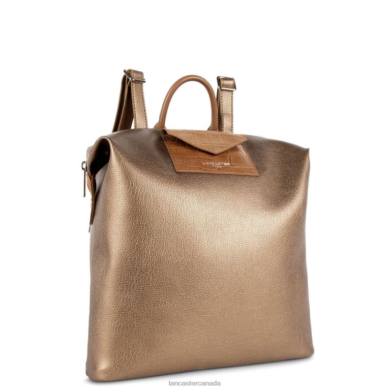 Women Backpack Maya 4J6H4636 Bag Cuivre-Noisette-Camel Lancaster Paris