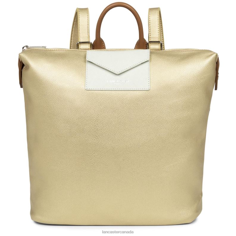 Women Backpack Maya 4J6H4639 Bag Or Mat-Beige-Camel Lancaster Paris