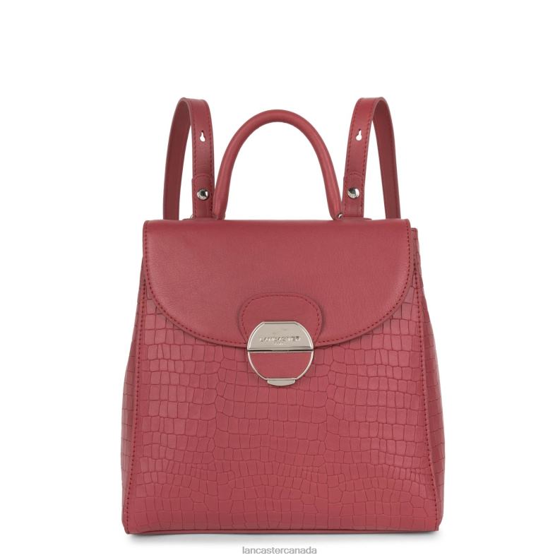 Women Backpack Pia 4J6H4564 Bag Framboise Croco Lancaster Paris