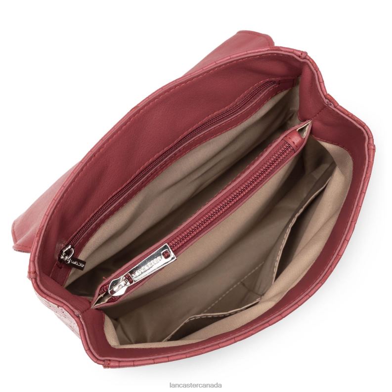 Women Backpack Pia 4J6H4564 Bag Framboise Croco Lancaster Paris