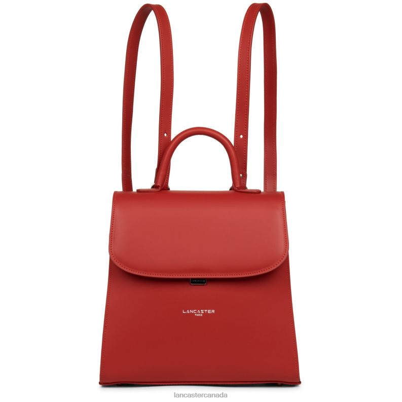 Women Backpack Smooth Even 4J6H4656 Bag Rouge Lancaster Paris