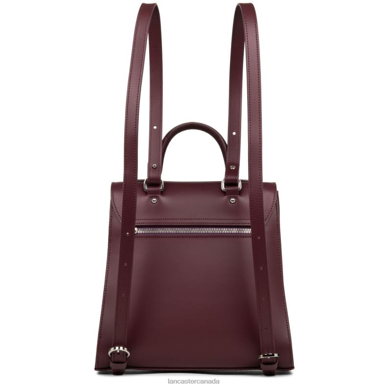Women Backpack Smooth Even 4J6H4657 Bag Pourpre Lancaster Paris