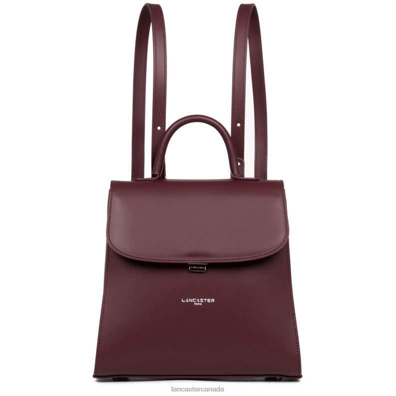 Women Backpack Smooth Even 4J6H4657 Bag Pourpre Lancaster Paris