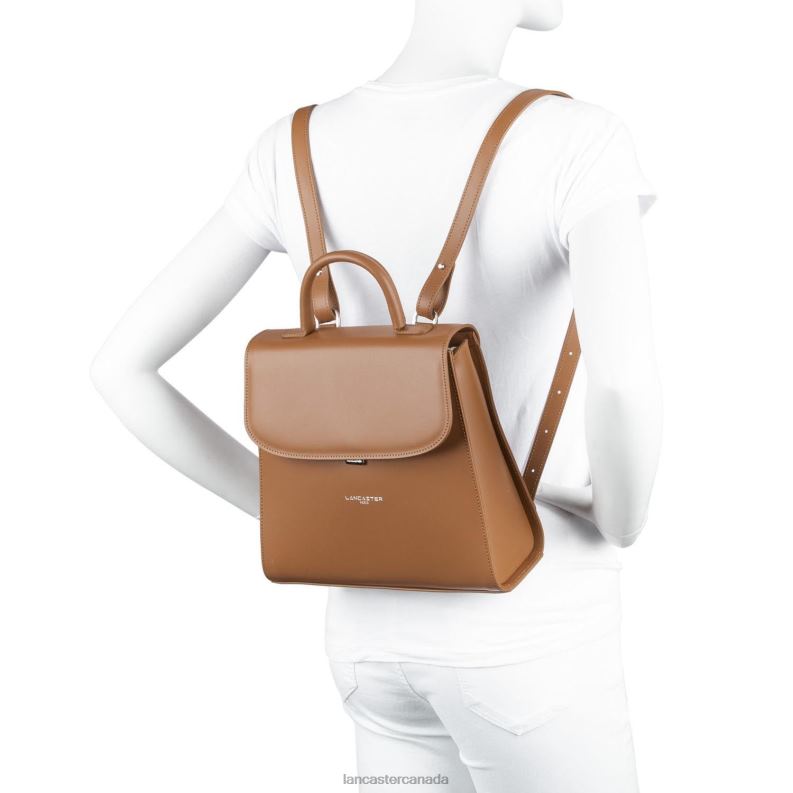 Women Backpack Smooth Even 4J6H4657 Bag Pourpre Lancaster Paris