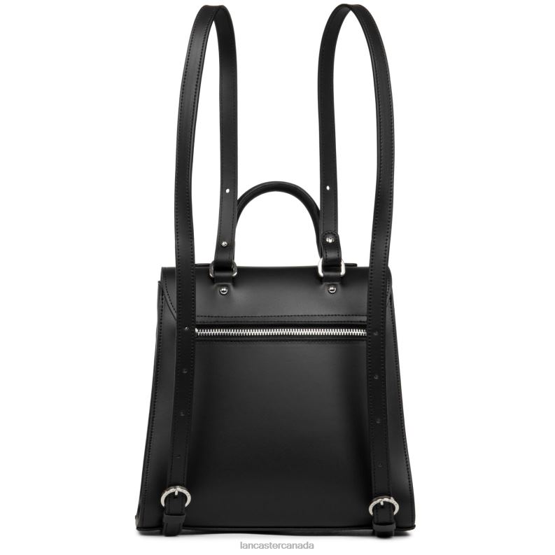 Women Backpack Smooth Even 4J6H4659 Bag Noir Lancaster Paris