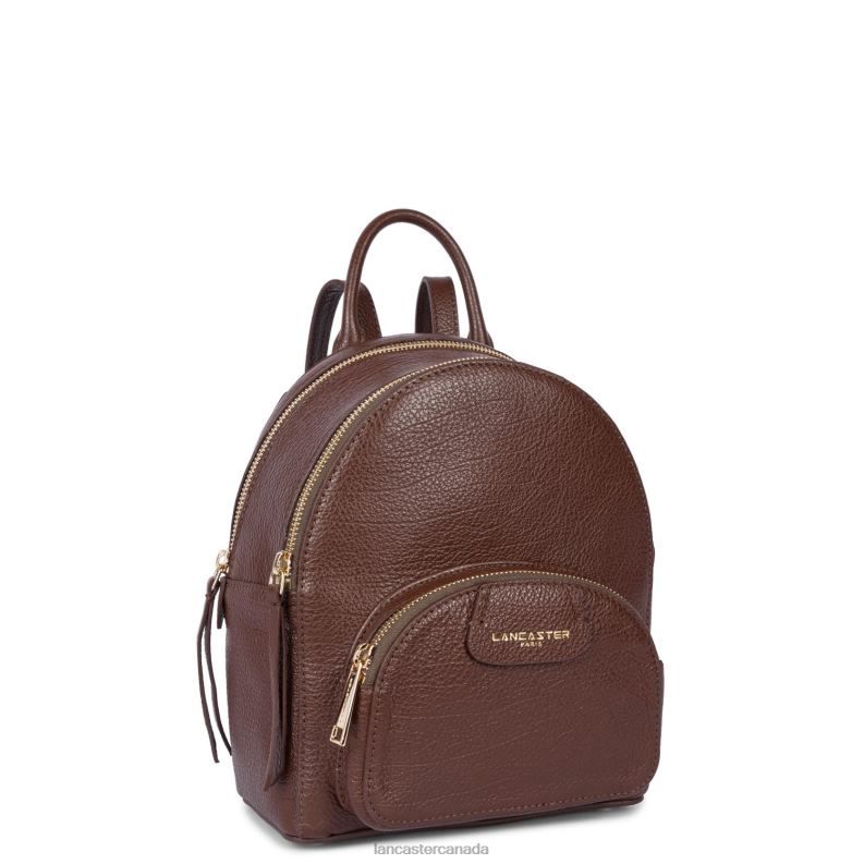 Women Small Backpack Dune 4J6H4604 Bag Chataigne Lancaster Paris