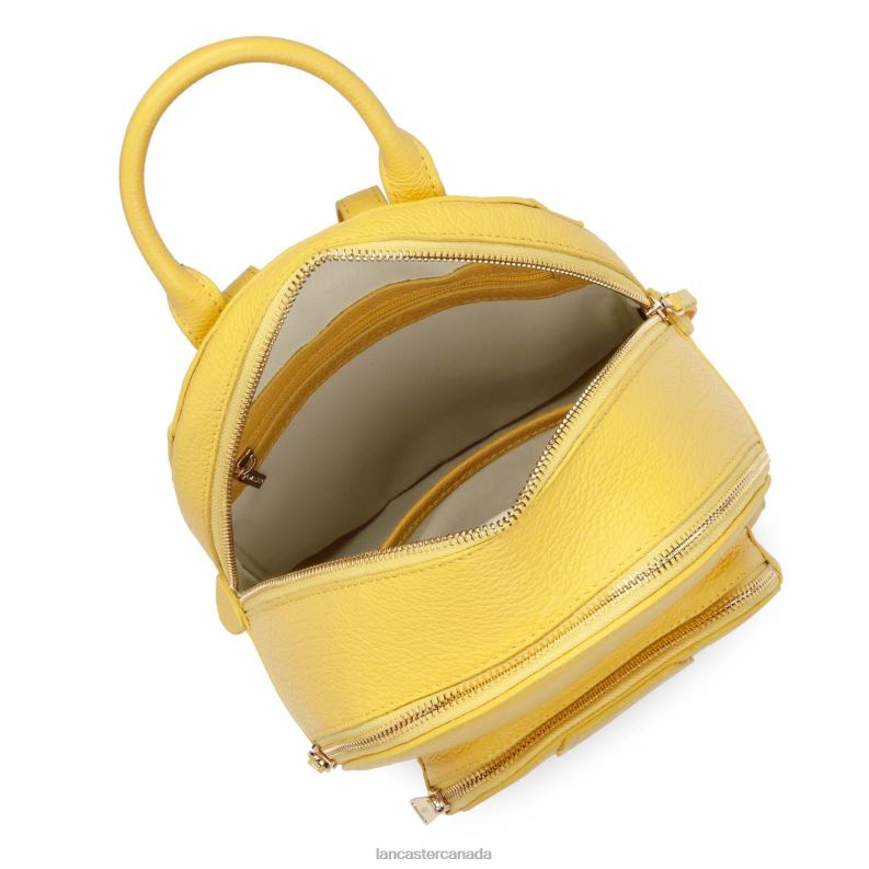 Women Small Backpack Dune 4J6H4605 Bag Jaune Lancaster Paris