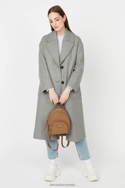 Women Small Backpack Dune 4J6H4606 Bag Camel Lancaster Paris