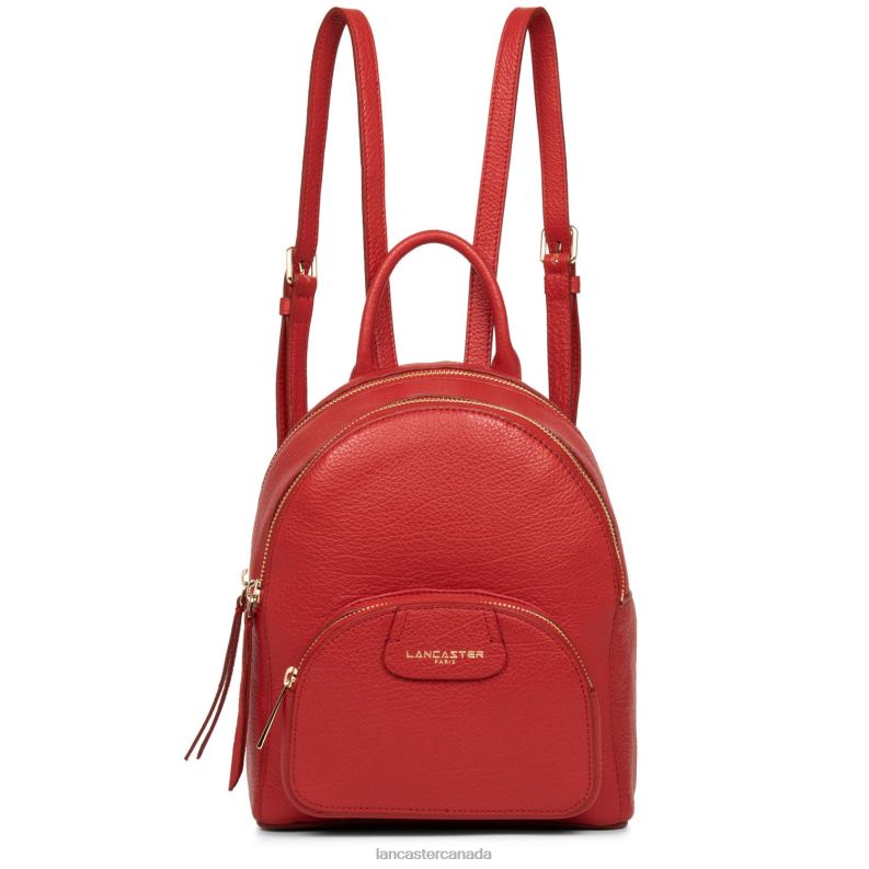 Women Small Backpack Dune 4J6H4608 Bag Rouge Lancaster Paris