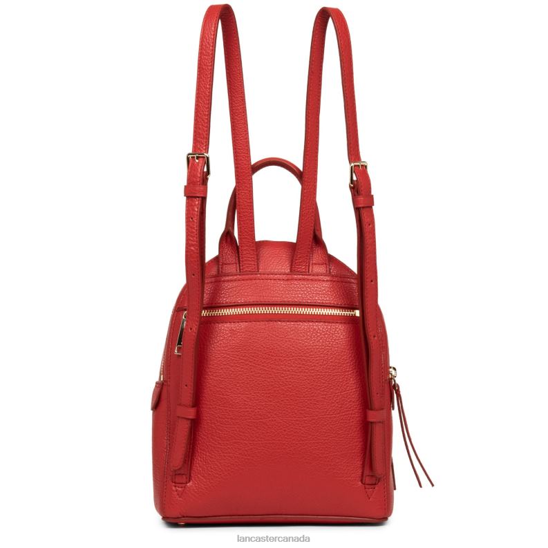 Women Small Backpack Dune 4J6H4608 Bag Rouge Lancaster Paris