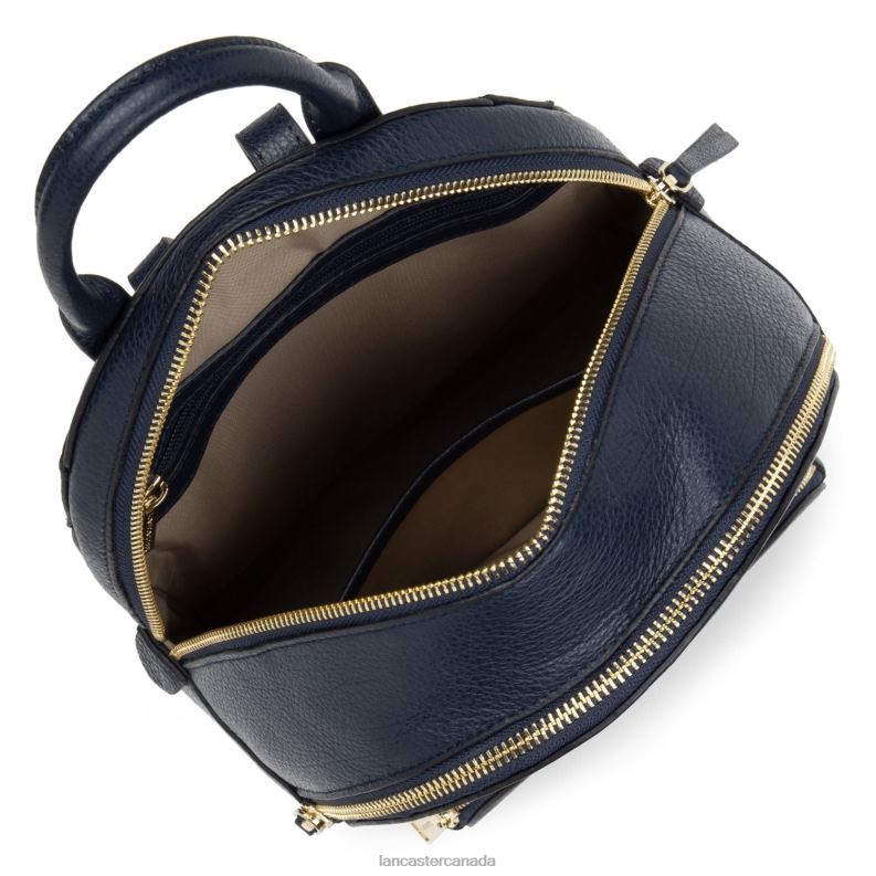 Women Small Backpack Dune 4J6H4611 Bag Bleu Fonce Lancaster Paris