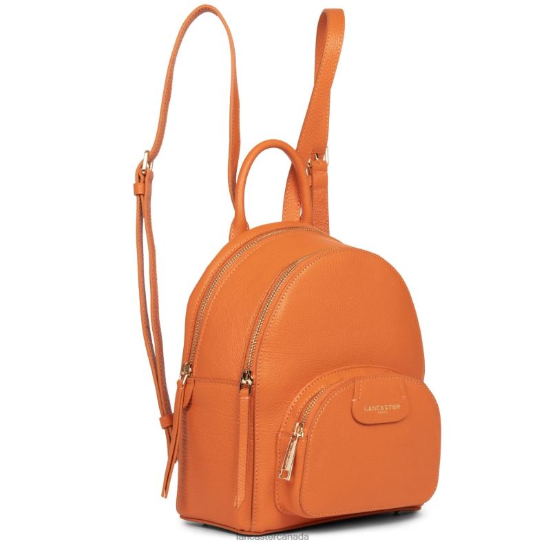 Women Small Backpack Dune 4J6H4613 Bag Orange Lancaster Paris
