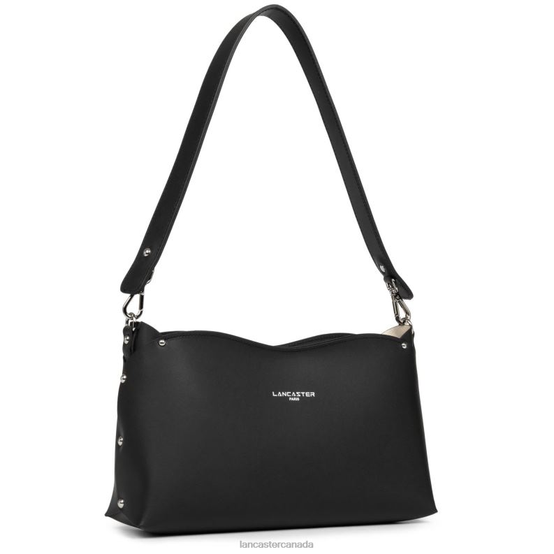 Women Baguette Bag City Flore 4J6H3499 Bag Noir-In-Champagne Lancaster Paris