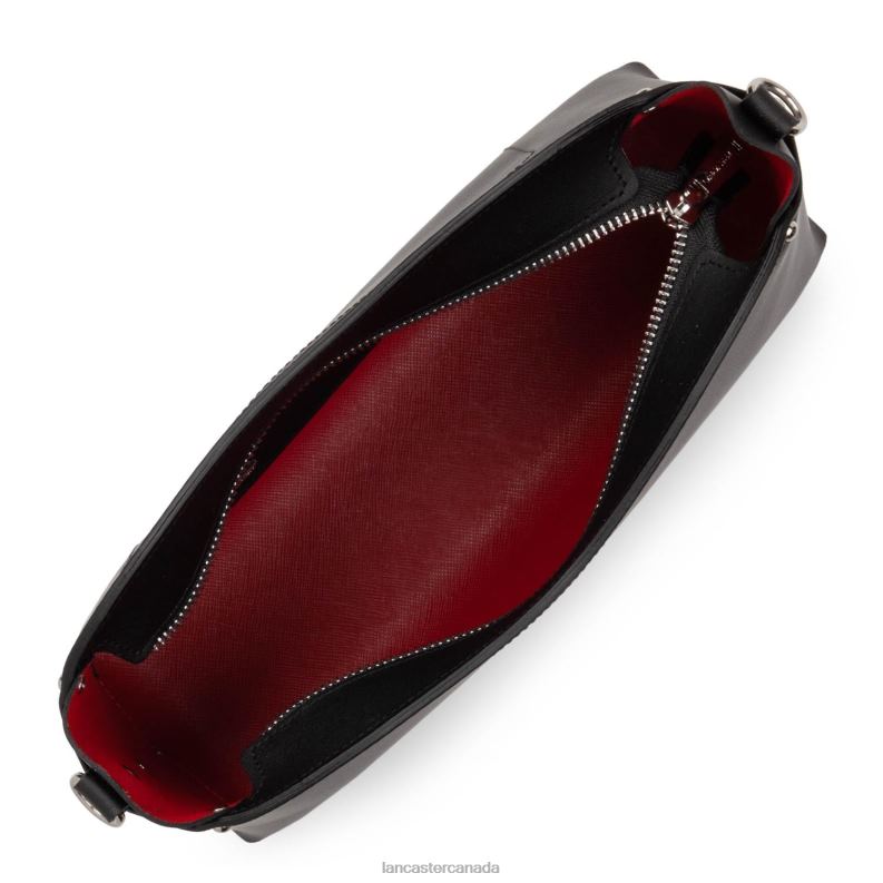 Women Baguette Bag City Flore 4J6H3500 Bag Noir-In-Rouge Lancaster Paris