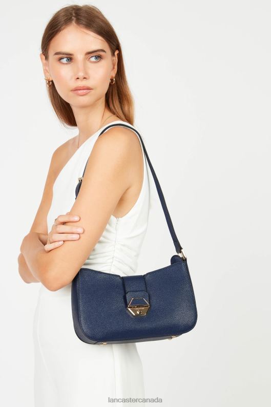 Women Baguette Bag Delphino 4J6H2474 Bag Bleu Fonce Lancaster Paris