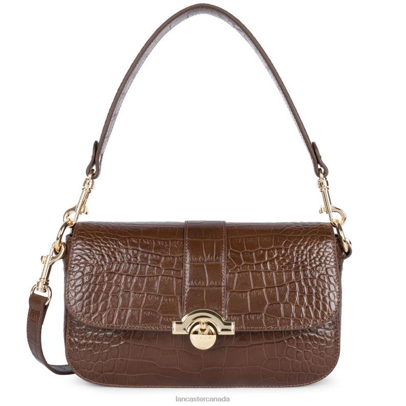 Women Baguette Bag Exotic Croco Cn 4J6H1288 Bag Vison Lancaster Paris