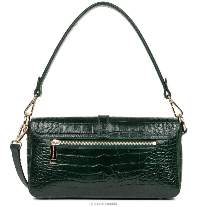 Women Baguette Bag Exotic Croco Cn 4J6H4408 Bag Vert Pin Lancaster Paris