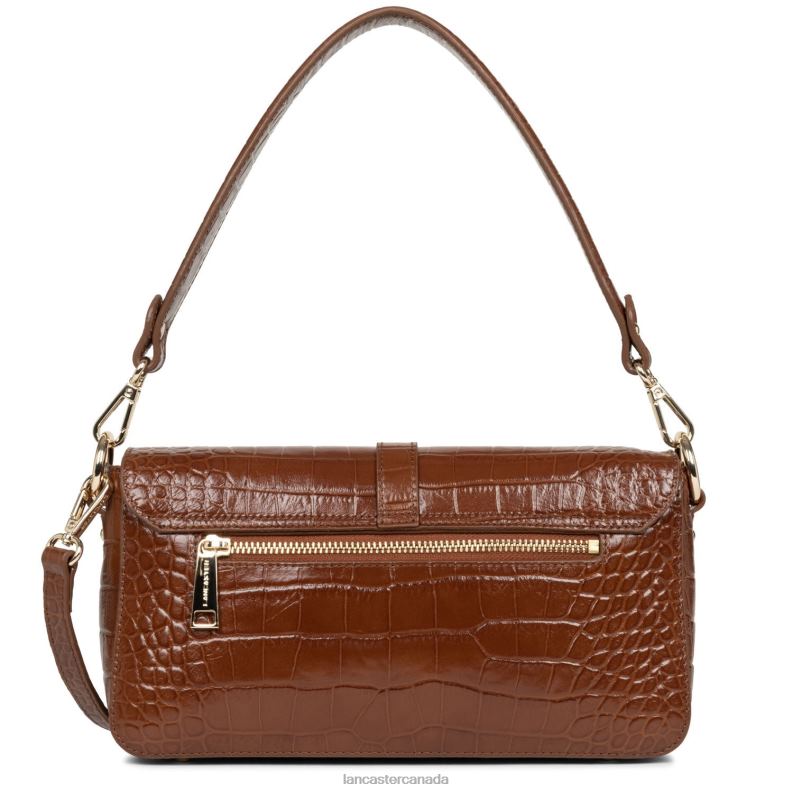 Women Baguette Bag Exotic Croco Cn 4J6H4409 Bag Caramel Lancaster Paris