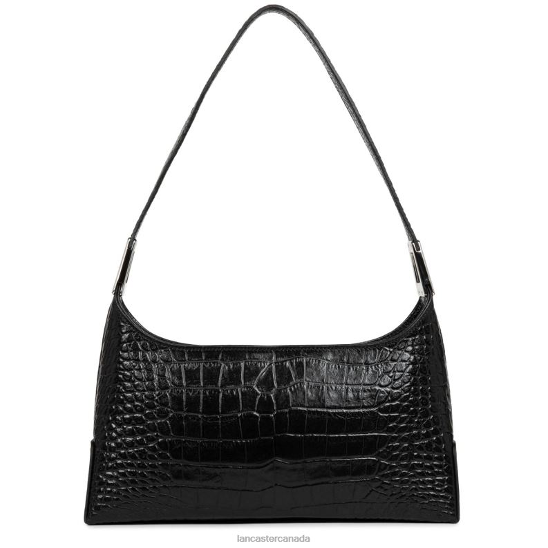 Women Baguette Bag Exotic Lezard & Croco Fr 4J6H448 Bag Noir Lancaster Paris