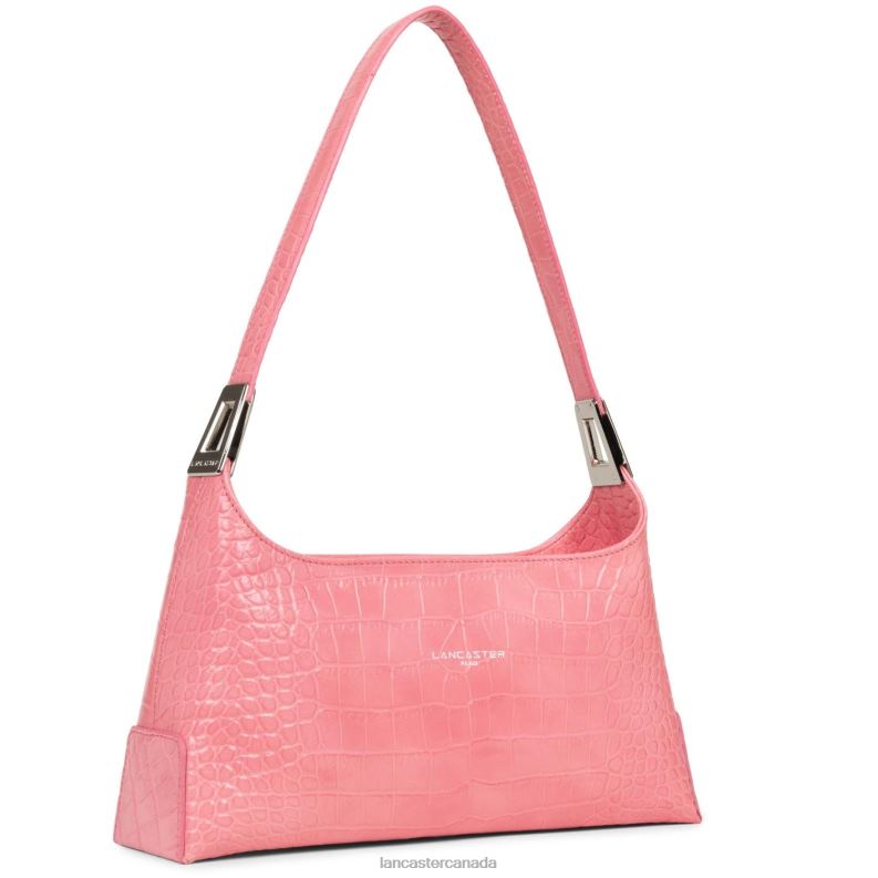 Women Baguette Bag Exotic Lezard & Croco Fr 4J6H452 Bag Rose Lancaster Paris