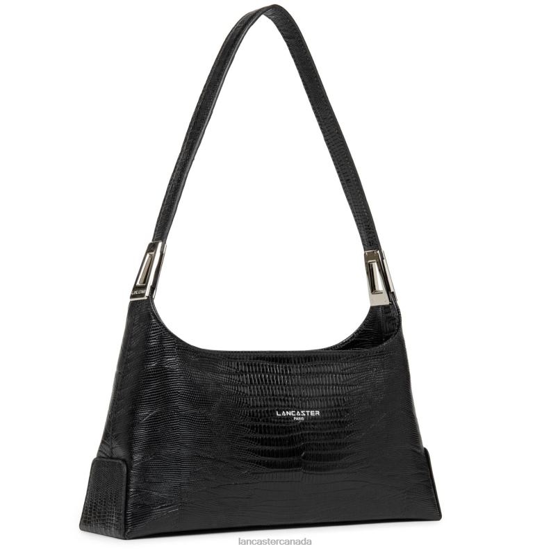 Women Baguette Bag Exotic Lezard & Croco Fr 4J6H455 Bag Noir-Lezard Lancaster Paris