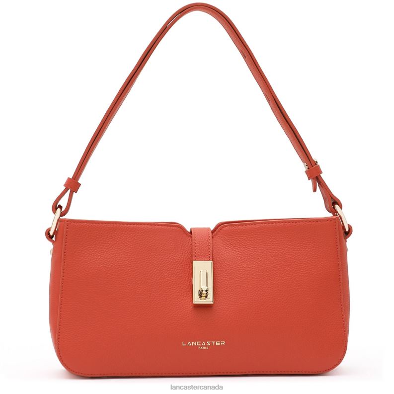 Women Baguette Bag Foulonne Milano Fashion 4J6H4146 Bag Orange Lancaster Paris