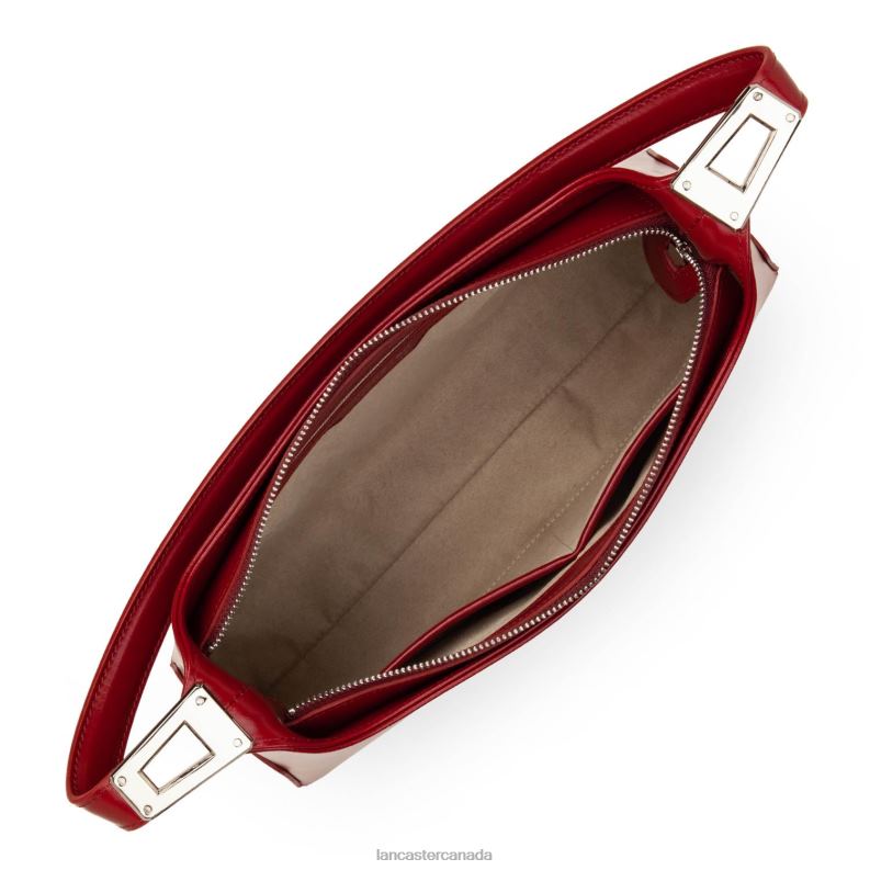 Women Large Baguette Bag Suave Ace 4J6H1278 Bag Carmin Lancaster Paris