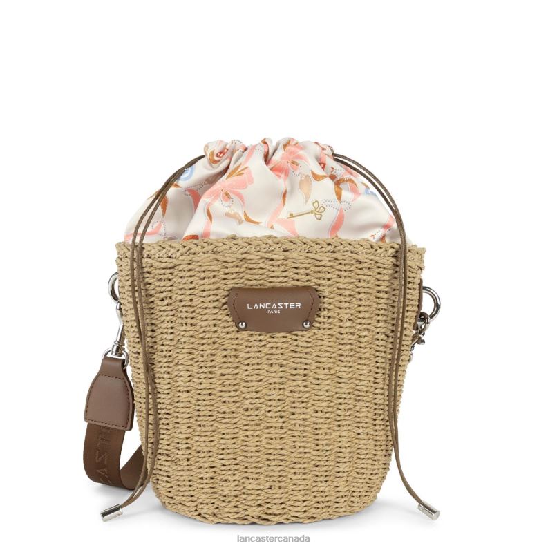 Women Bucket Bag Actual Osier 4J6H4406 Bag Camel-Osier Lancaster Paris