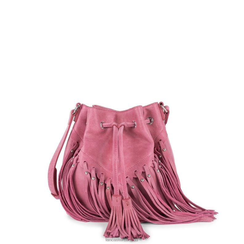 Women Bucket Bag Country Fringe 4J6H4543 Bag Fuxia Lancaster Paris